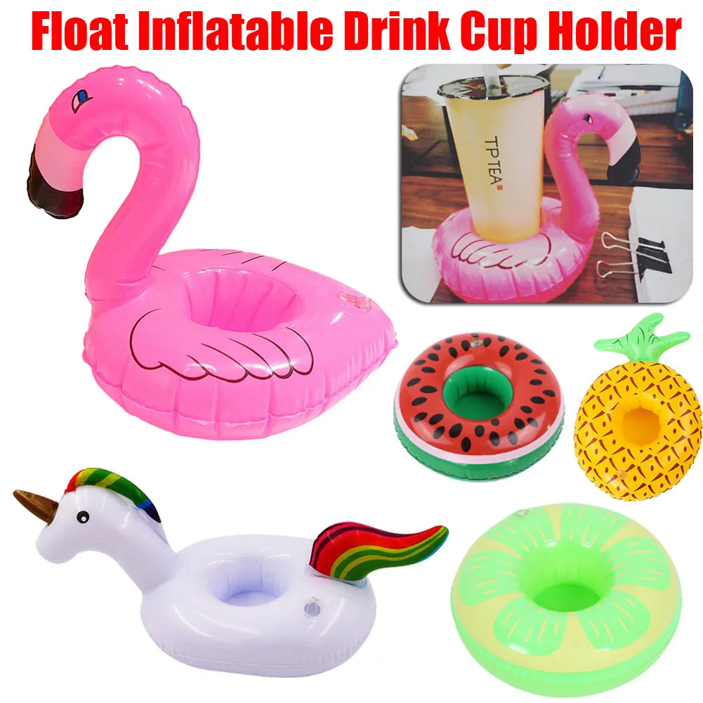Swimming Pool Drink Floats Inflatable Drink Holder Drink Floaties Floating Cup For Summer Swimming Pool Party Baby Shower Favors