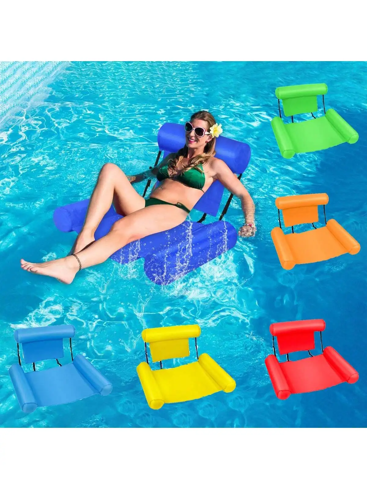 Inflatable Pool Floats Adult Size Water Hammock,Floats for Swimming Pool Multi-Purpose Pool Floating Toys