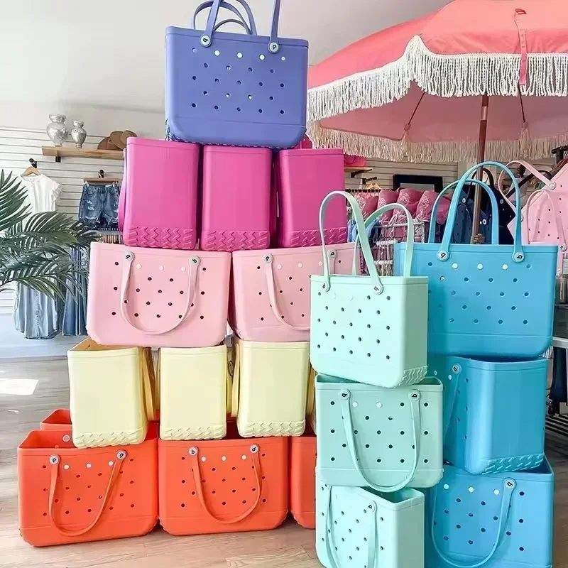 Summer Large Capacity Tote Bag for Women - Waterproof Shoulder Handbag with Beach Pool Storage & Organizational Pockets