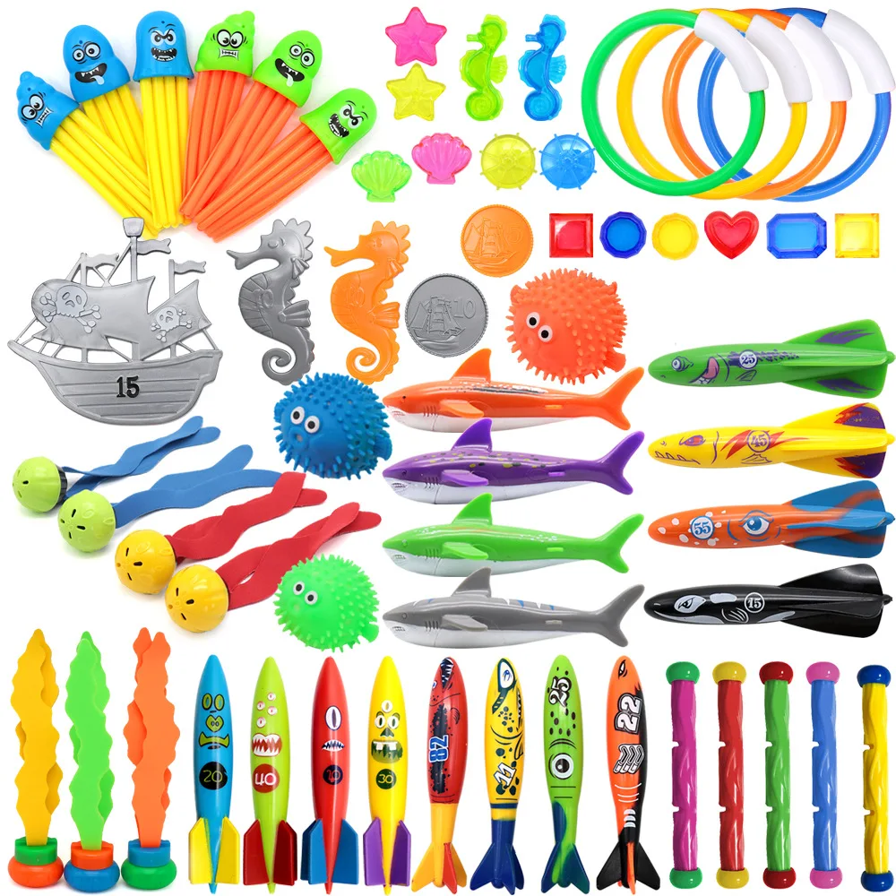 Summer Outdoors Swimming Pool Playing in The Water Toy Kids Diving Toys Children Throwing Toy  for Parent Child Interactive Gift