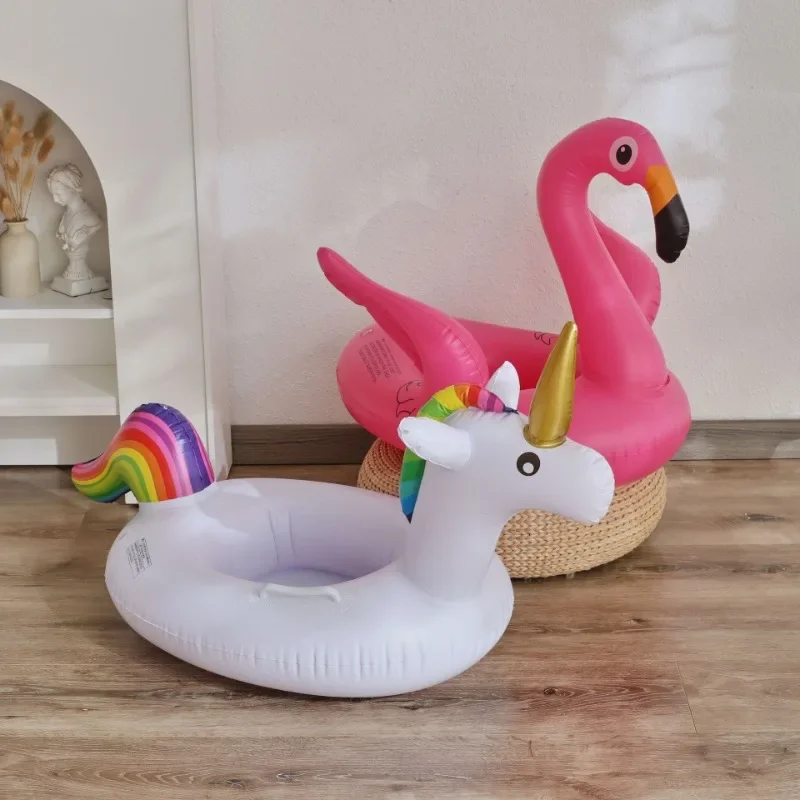 Animal Inflatable Pool Toys Baby Swimming Ring Summer Outdoor Floating Seat Flamingo Pool Party Water Toys for Kids