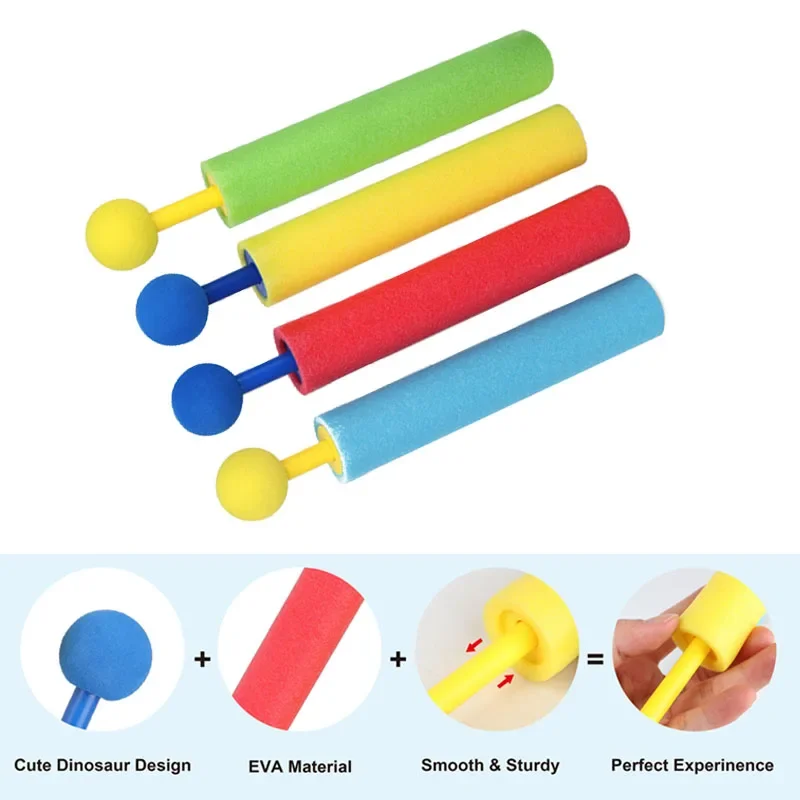 4pcs Water Guns for Kids Shooter Water Blaster Portable 4 Colors 30ft Range Children Foam Water Gun Summer Swimming Pool Toys - Image 4