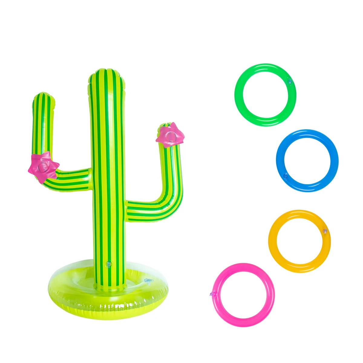 65cm Inflatable Cactus Ring Toss Game Set Floating Swimming Pool Toys Hawaiian Summer Pool Beach Party Decorations Game Supplies - Image 6