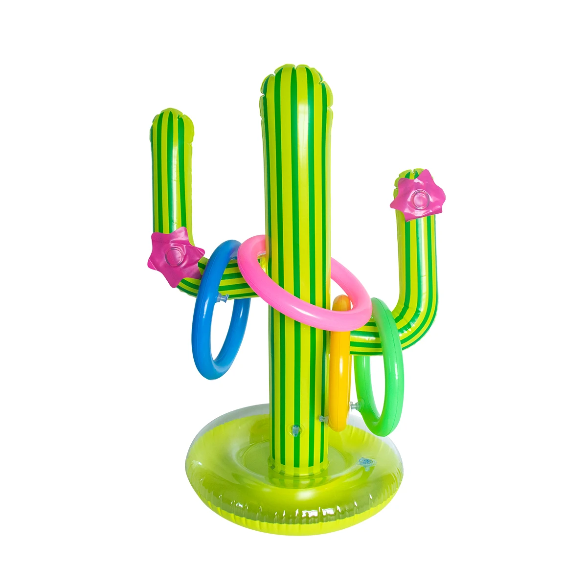 65cm Inflatable Cactus Ring Toss Game Set Floating Swimming Pool Toys Hawaiian Summer Pool Beach Party Decorations Game Supplies - Image 4
